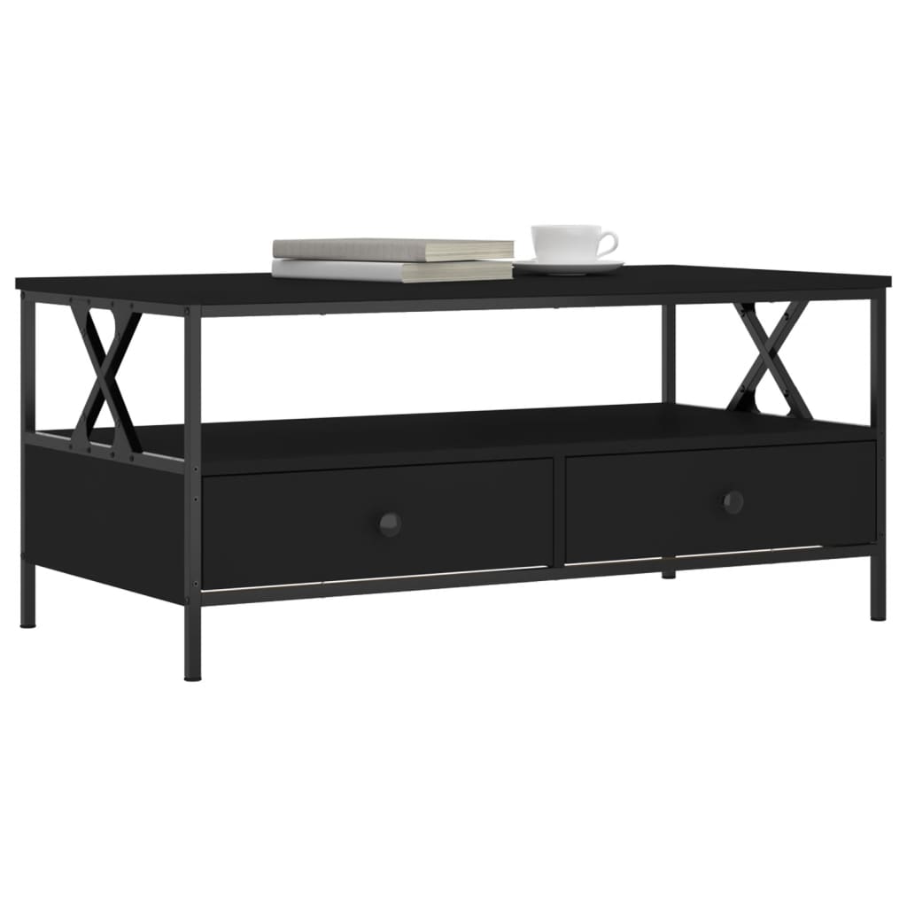 Mesa de centro 100x51x45 cm derivados de madeira preto