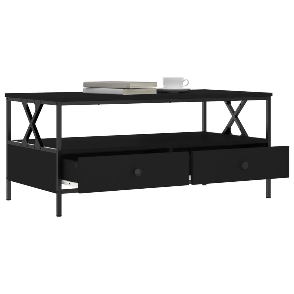 Mesa de centro 100x51x45 cm derivados de madeira preto