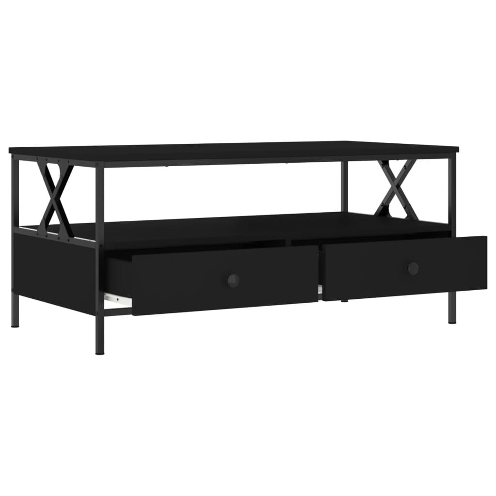 Mesa de centro 100x51x45 cm derivados de madeira preto
