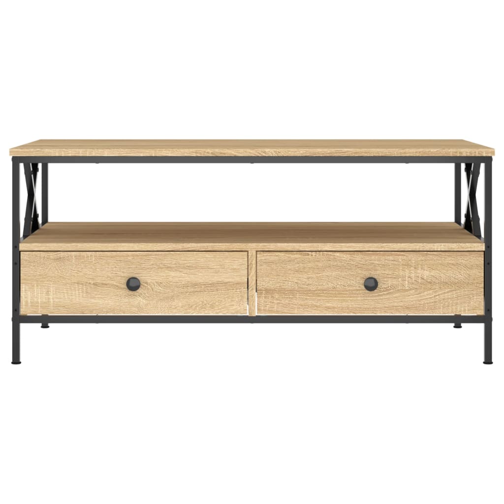 Mesa de centro 100x51x45 cm derivados madeira carvalho sonoma