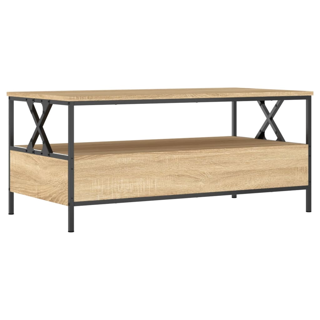 Mesa de centro 100x51x45 cm derivados madeira carvalho sonoma