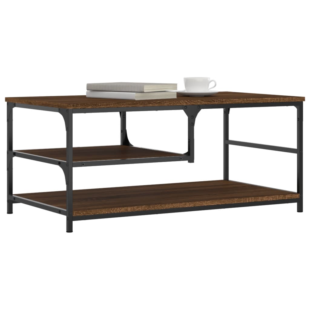 Mesa centro 90x49x40 cm derivados de madeira carvalho castanho