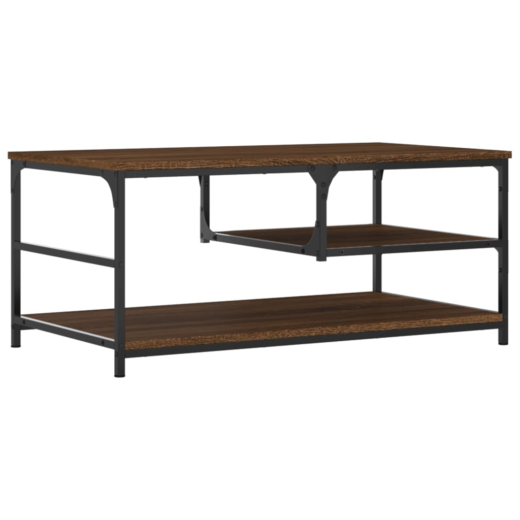 Mesa centro 90x49x40 cm derivados de madeira carvalho castanho