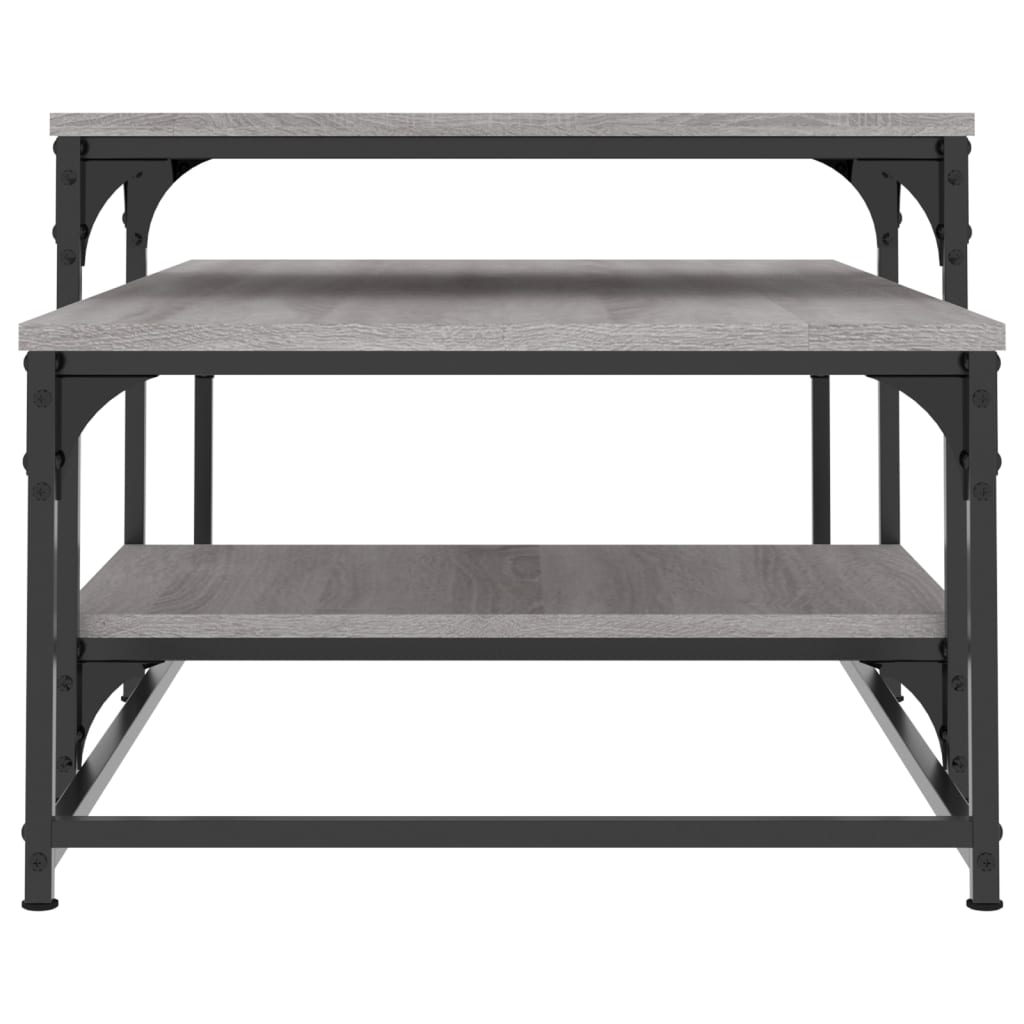 Mesa de centro 102x60x45 cm derivados madeira cinzento sonoma