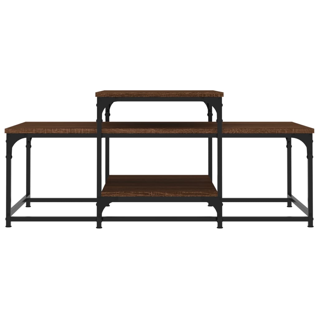 Mesa de centro 102x60x45 cm derivados madeira carvalho castanho