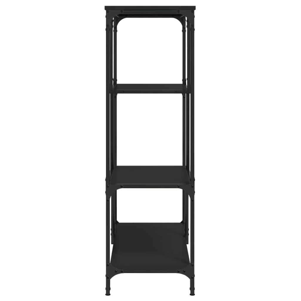 Estante 81x36x115 cm derivados de madeira e aço preto