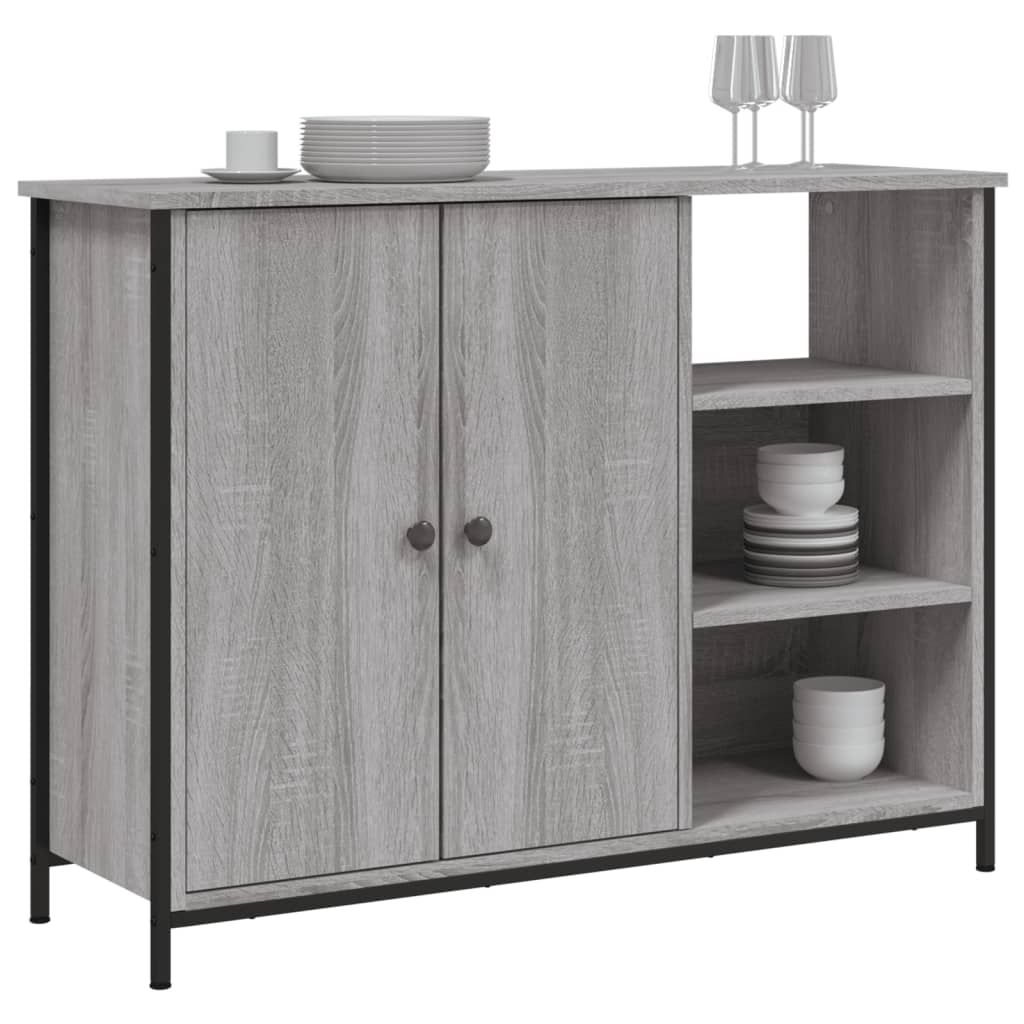 Aparador 100x33x75 cm derivados de madeira cinzento sonoma