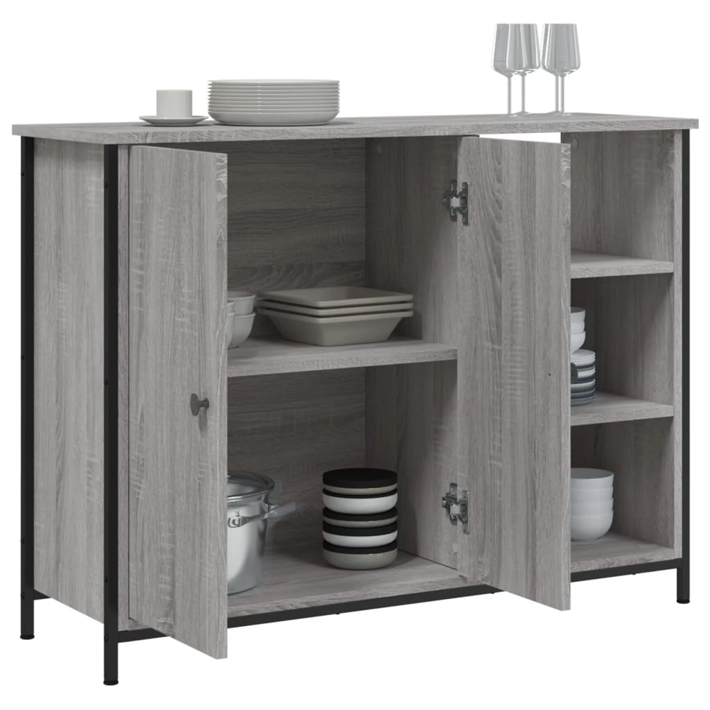Aparador 100x33x75 cm derivados de madeira cinzento sonoma