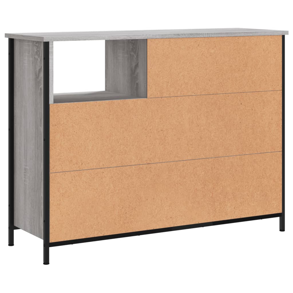 Aparador 100x33x75 cm derivados de madeira cinzento sonoma