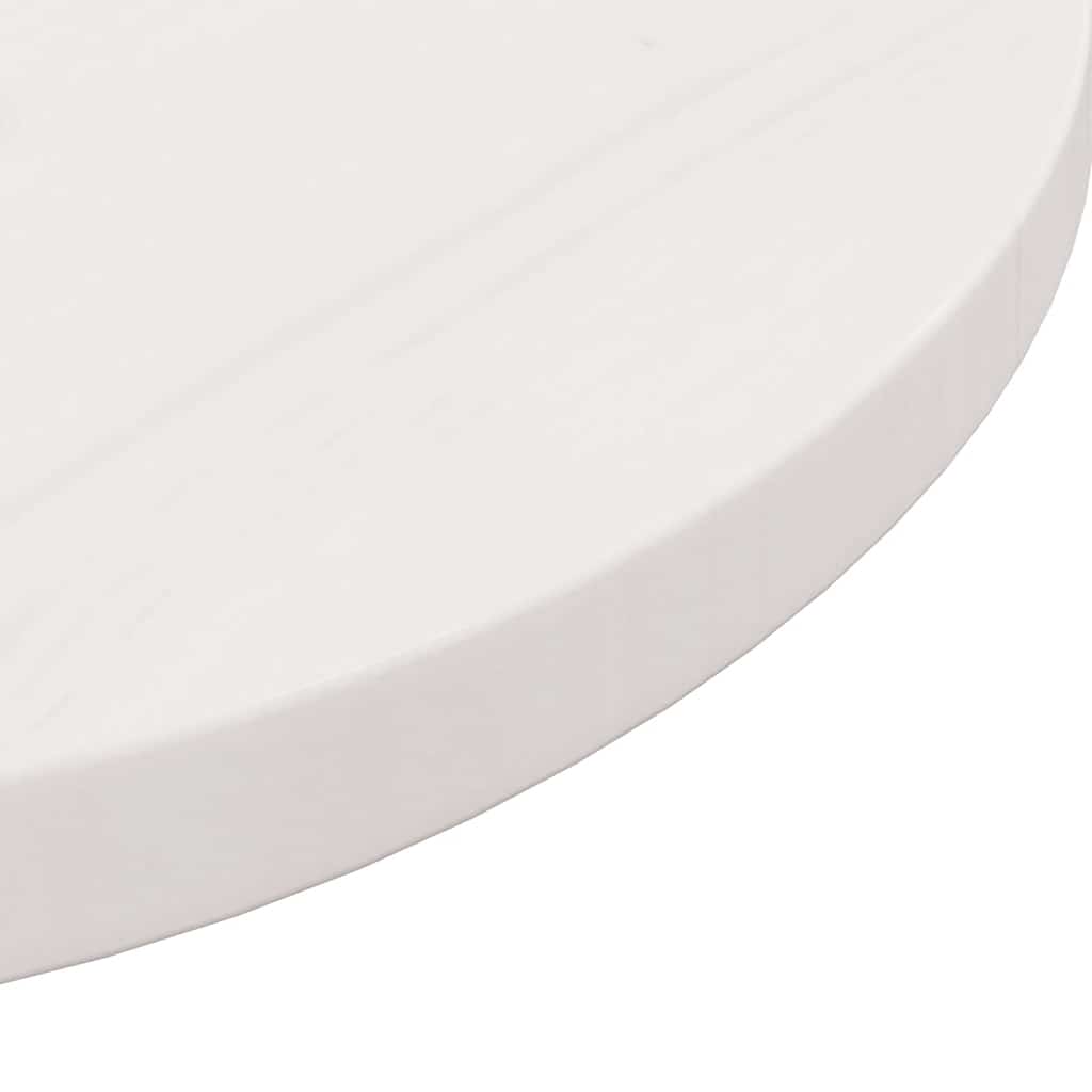 Tampo de mesa redondo Ø30x3 cm madeira de pinho maciça branco