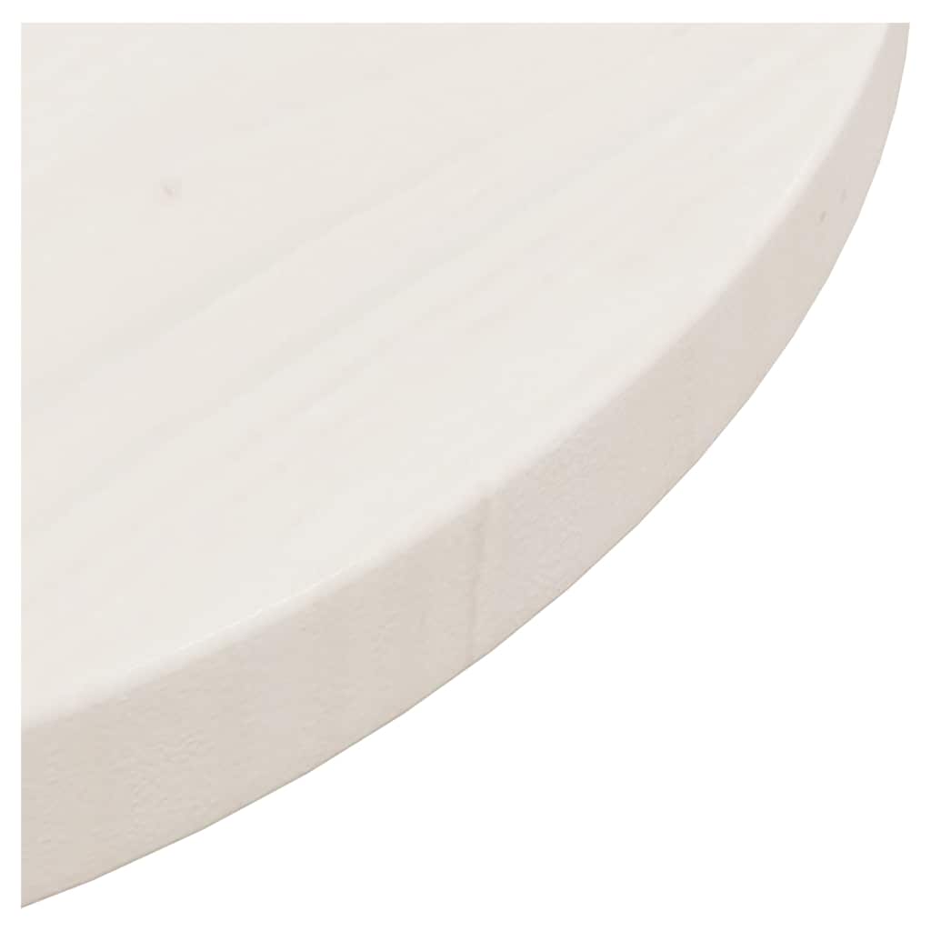 Tampo de mesa redondo Ø40x3 cm madeira de pinho maciça branco