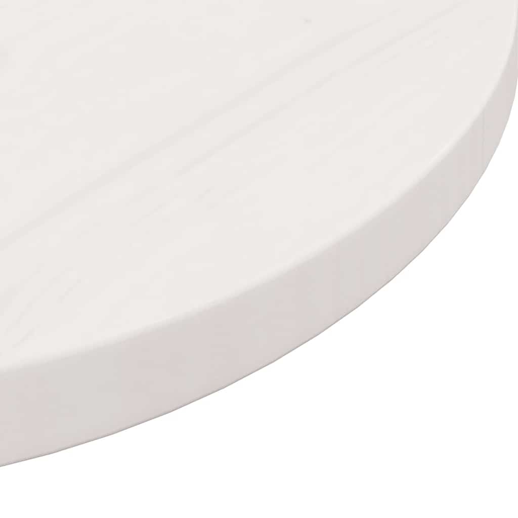Tampo de mesa redondo Ø50x3 cm madeira de pinho maciça branco