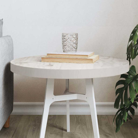 Tampo de mesa redondo Ø50x3 cm madeira de pinho maciça branco