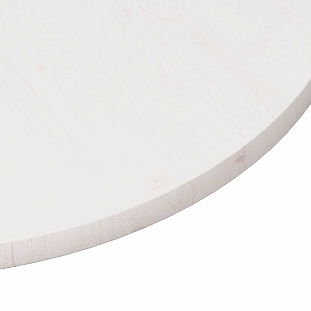 Tampo de mesa redondo Ø90x3 cm madeira de pinho maciça branco
