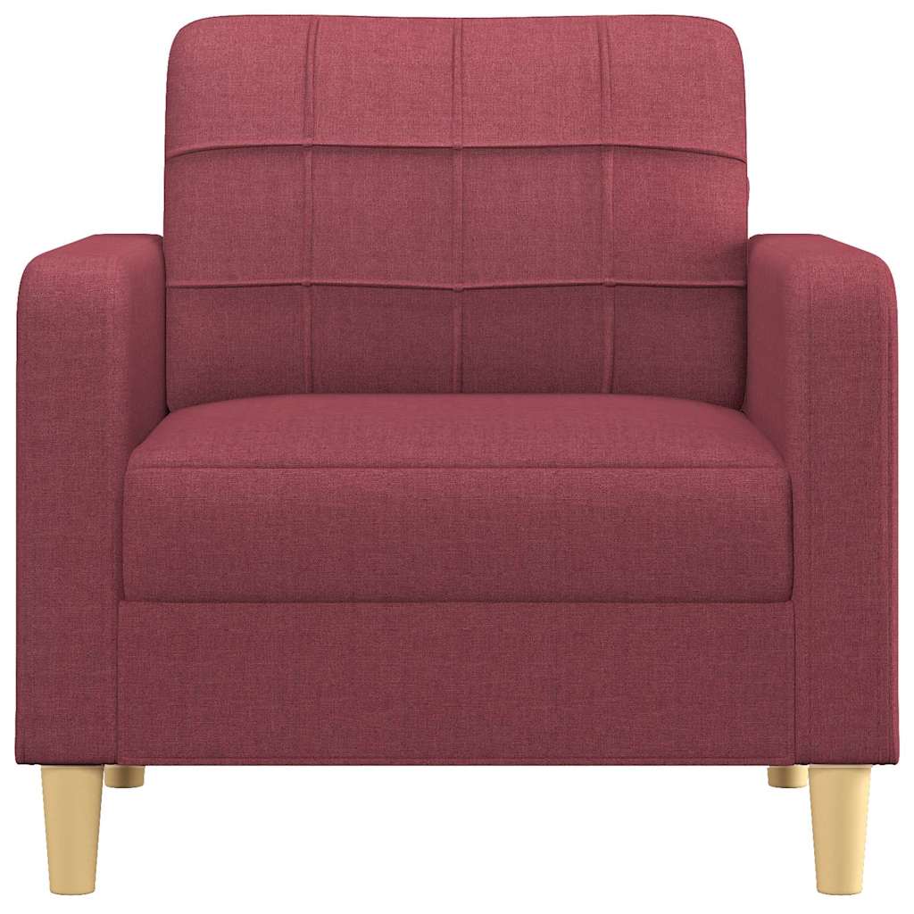 Poltrona tecido vermelho tinto