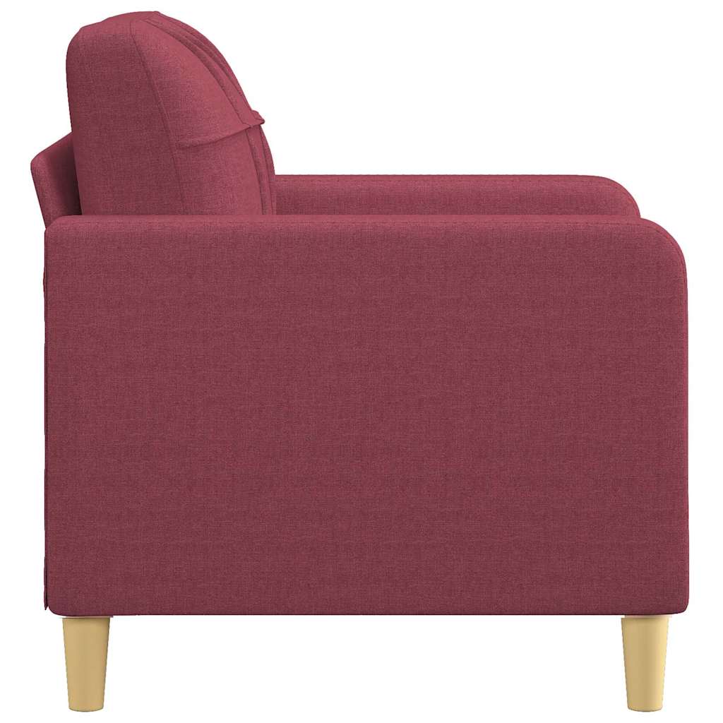 Poltrona tecido vermelho tinto