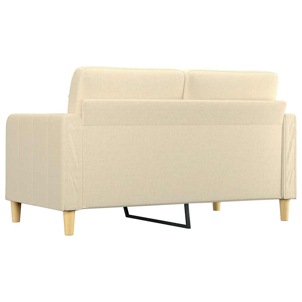 Sofá de 2 lugares tecido 140 cm cor creme