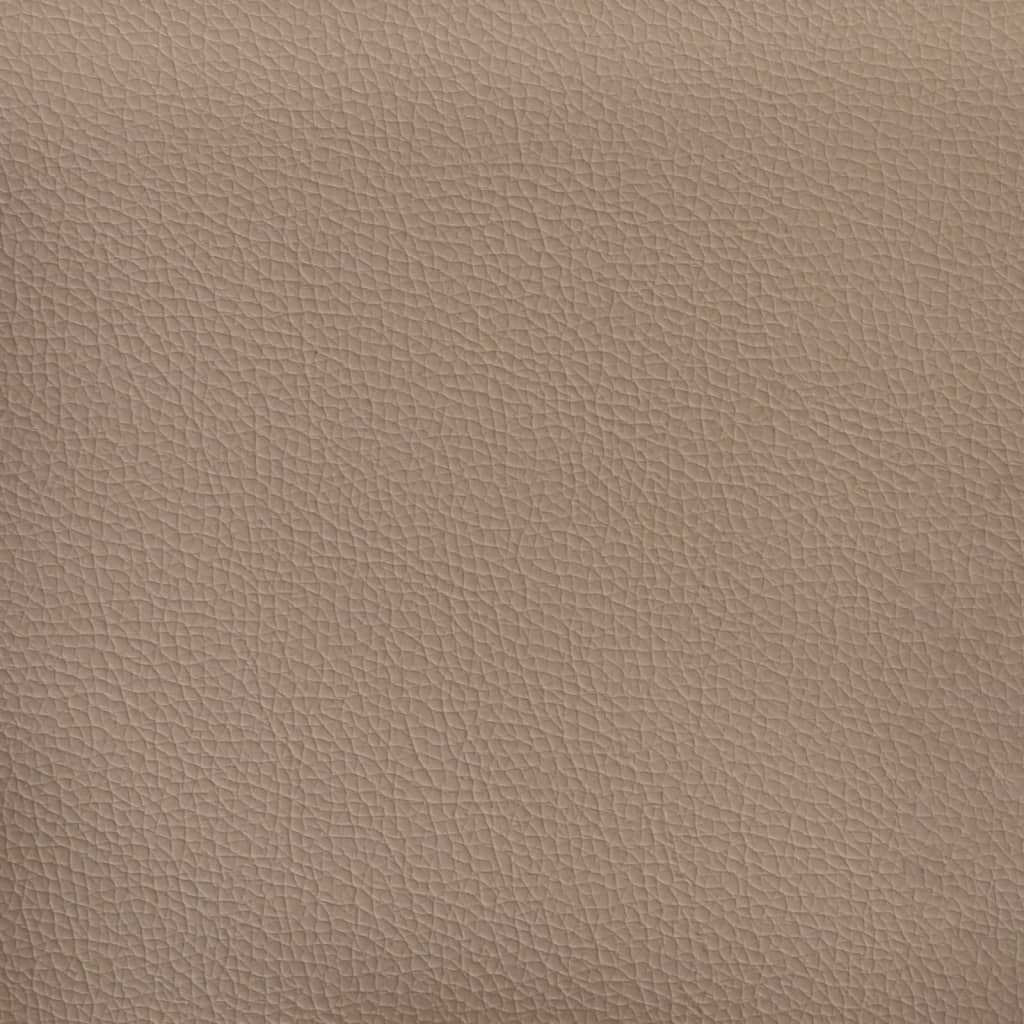 Sofá de 3 lugares 180 cm couro artificial cor cappuccino