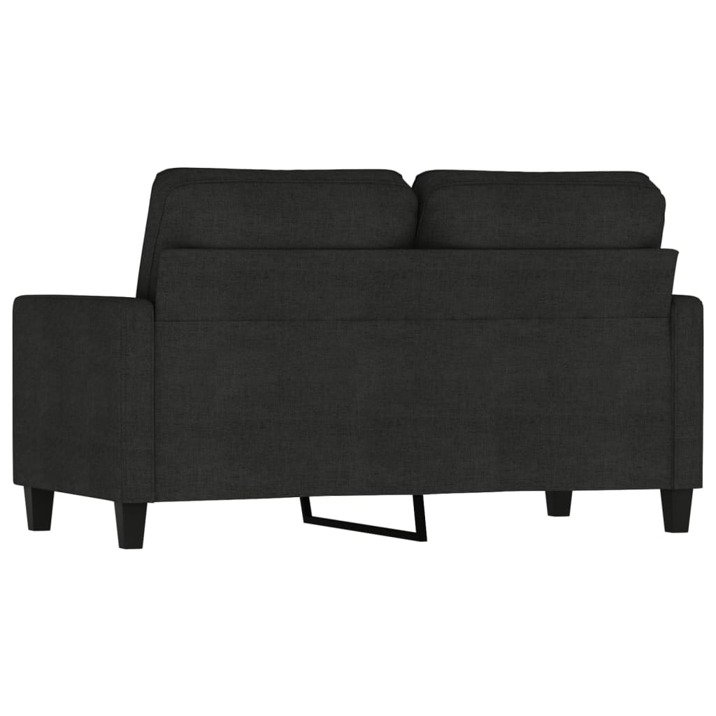 Sofá de 2 lugares tecido 120 cm preto