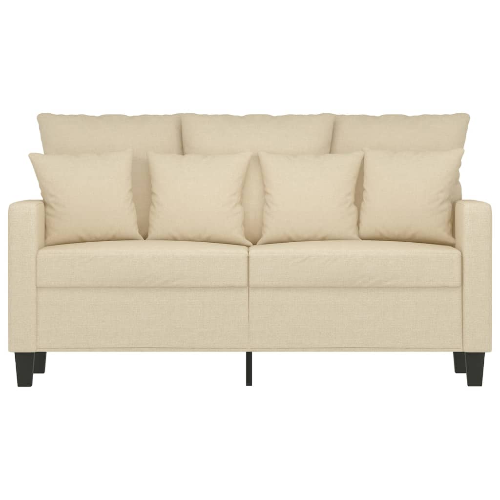 Sofá de 2 lugares tecido 120 cm cor creme