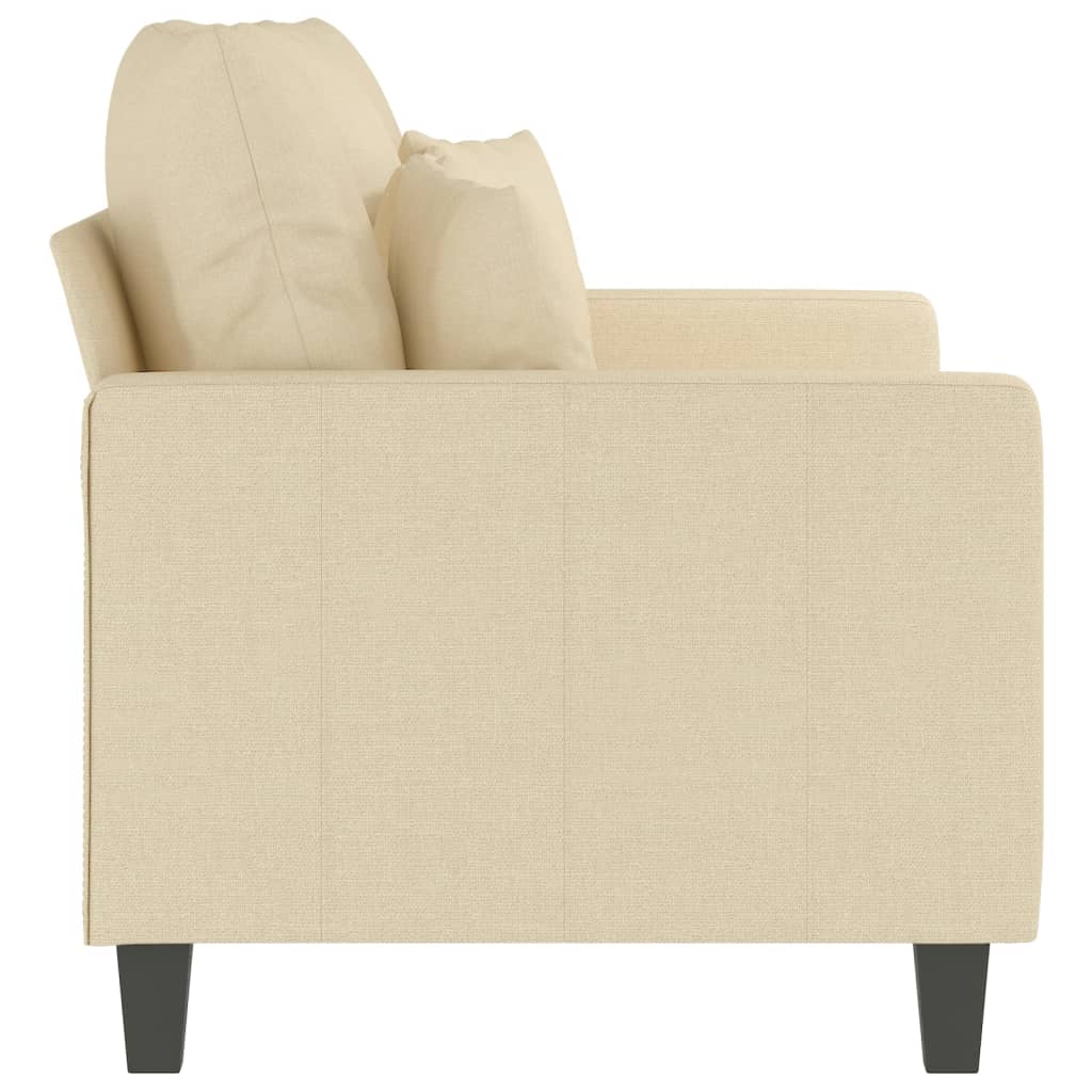 Sofá de 2 lugares tecido 120 cm cor creme