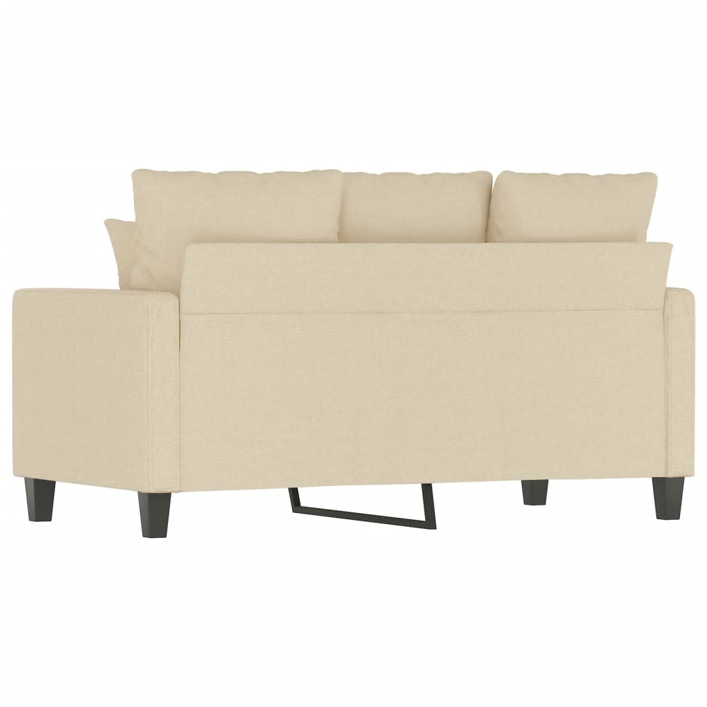 Sofá de 2 lugares tecido 120 cm cor creme