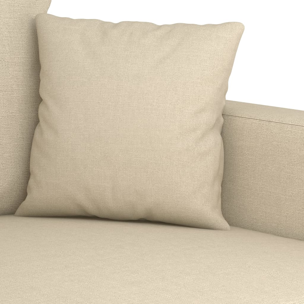 Sofá de 2 lugares tecido 120 cm cor creme