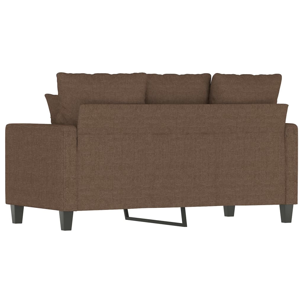 Sofá de 2 lugares tecido 120 cm castanho