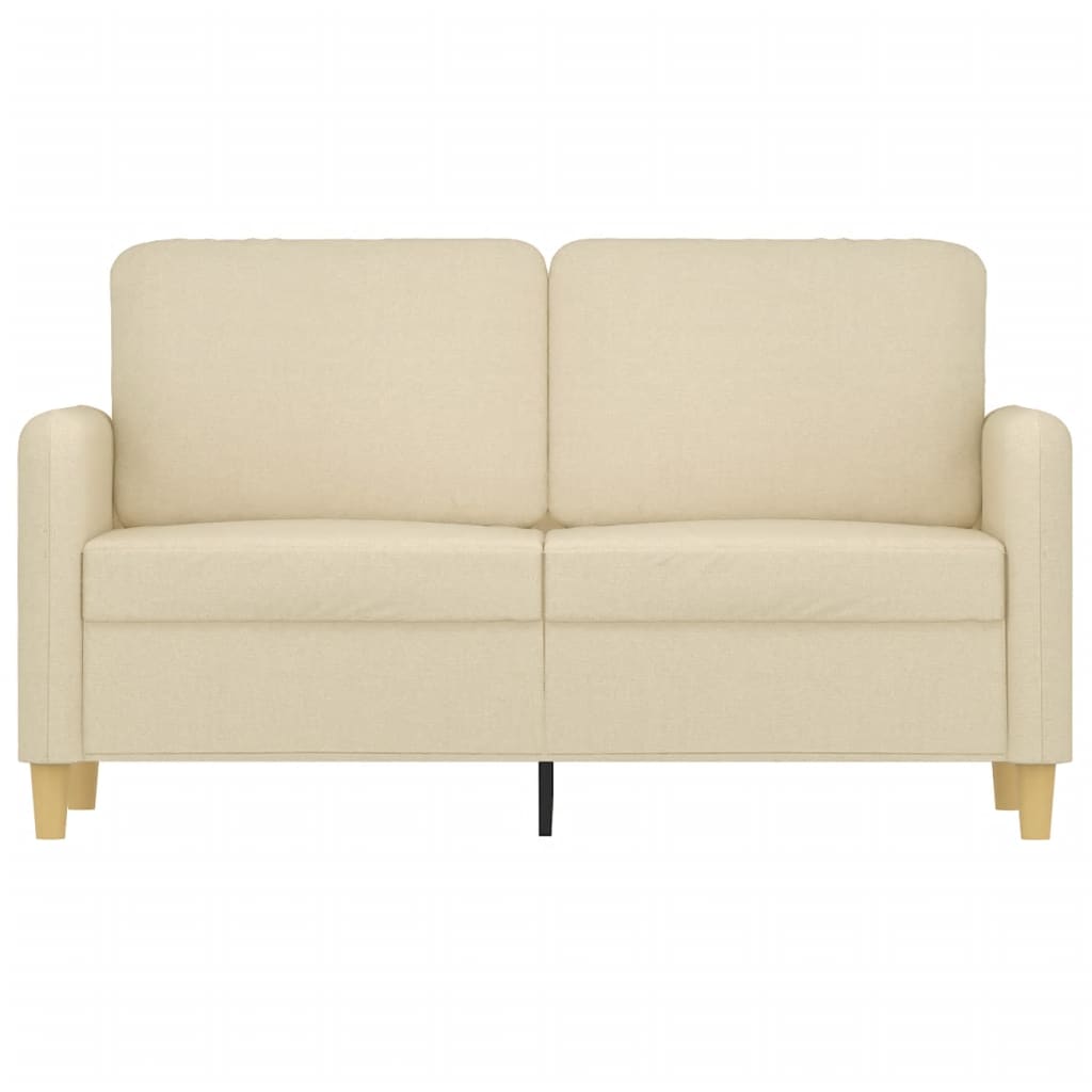Sofá de 2 lugares tecido 120 cm cor creme