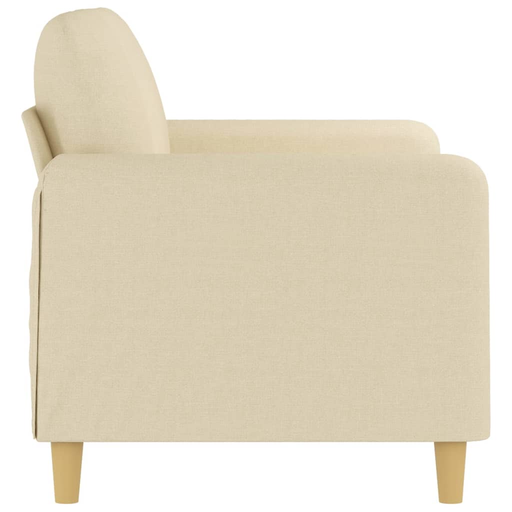Sofá de 2 lugares tecido 120 cm cor creme