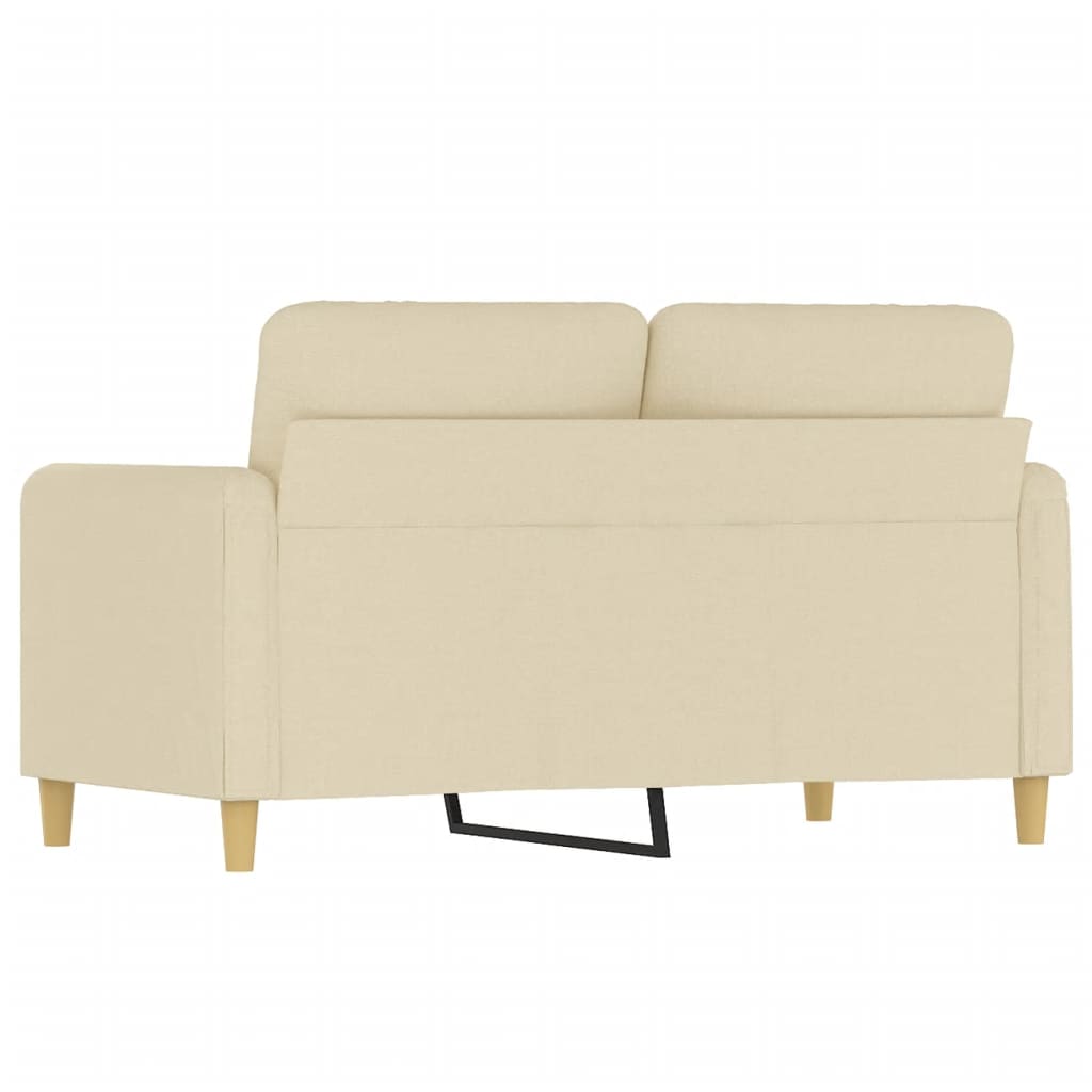 Sofá de 2 lugares tecido 120 cm cor creme