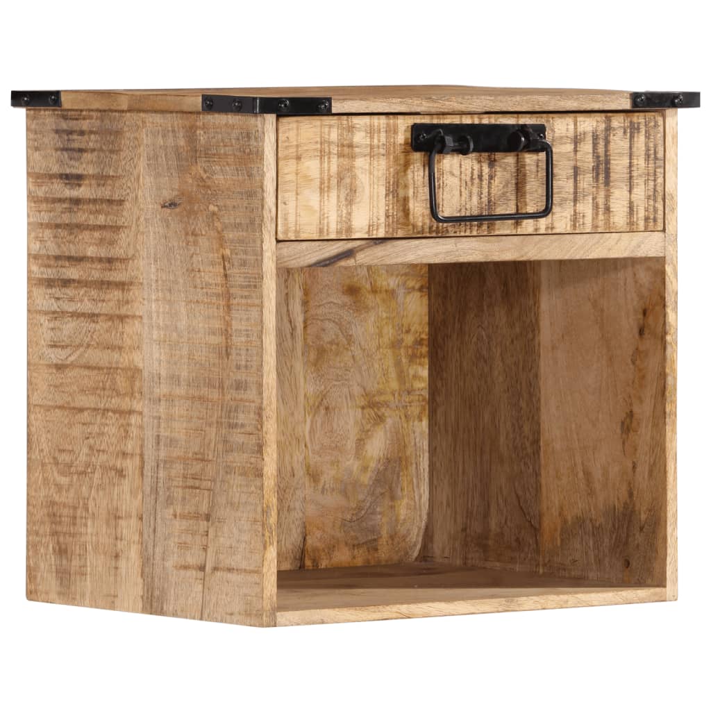 Mesa de cabeceira 40x30x37 cm madeira de mangueira maciça