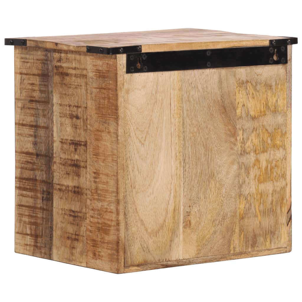 Mesa de cabeceira 40x30x37 cm madeira de mangueira maciça