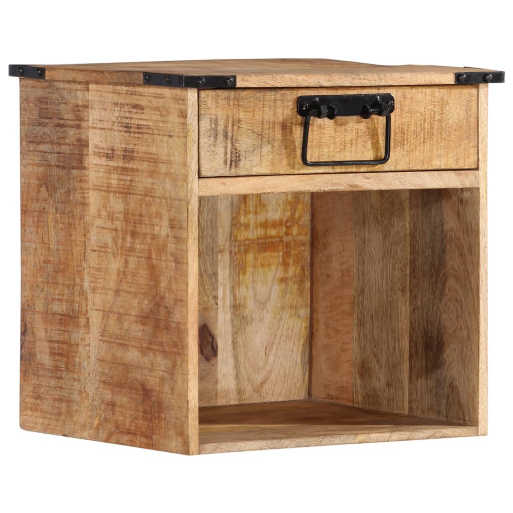 Mesa de cabeceira 40x30x37 cm madeira de mangueira maciça