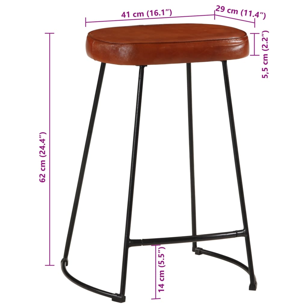 Bancos de bar 2 pcs 41x29x62 cm castanho-escuro
