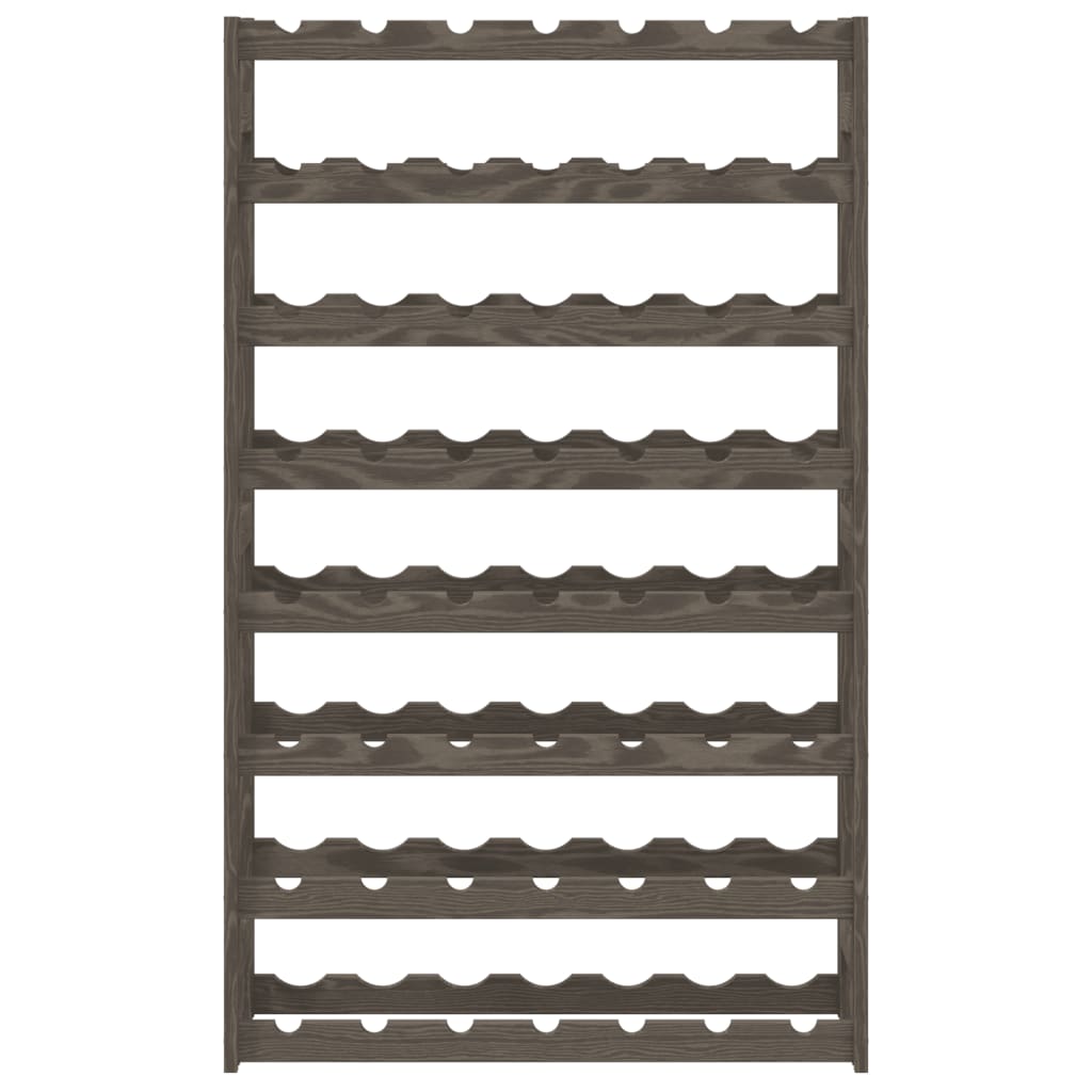 Garrafeira para 56 garrafas madeira de pinho maciça cinzento