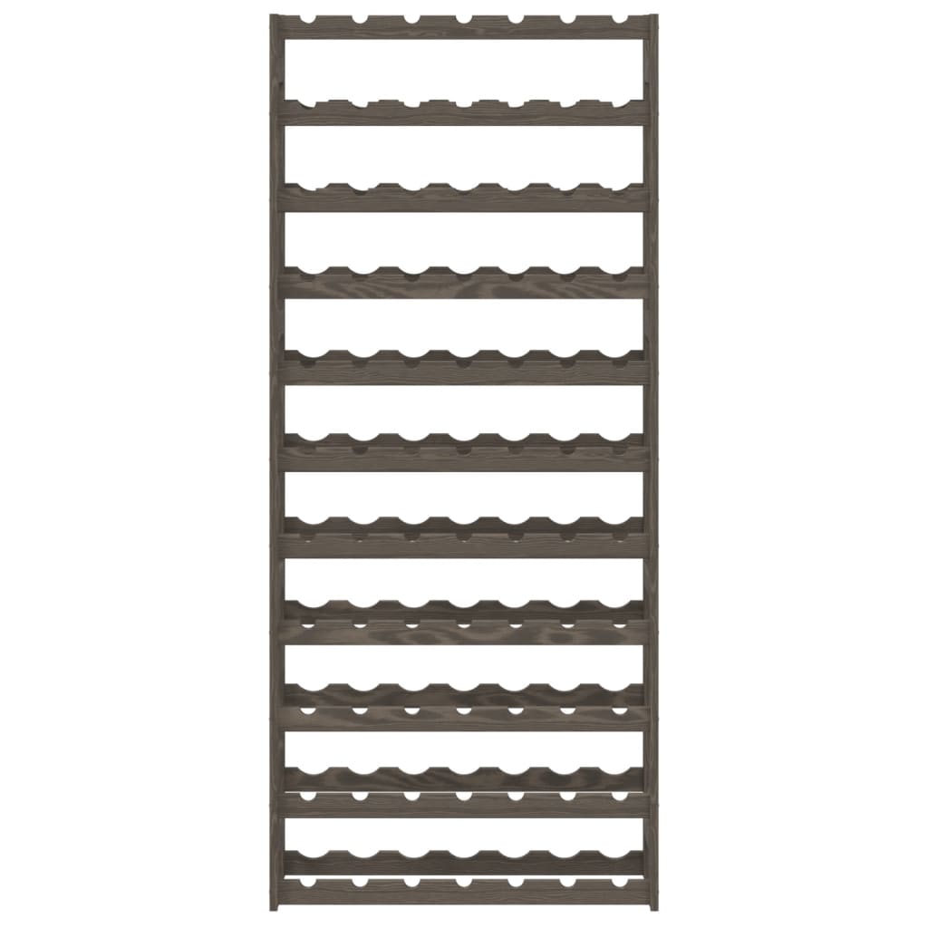 Garrafeira para 77 garrafas madeira de pinho maciça cinzento