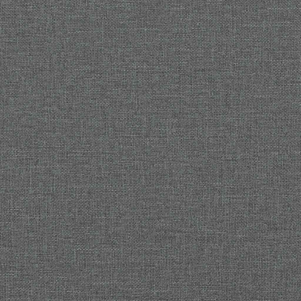 Banco com encosto cinza escuro 120x62x75,5 cm tecido