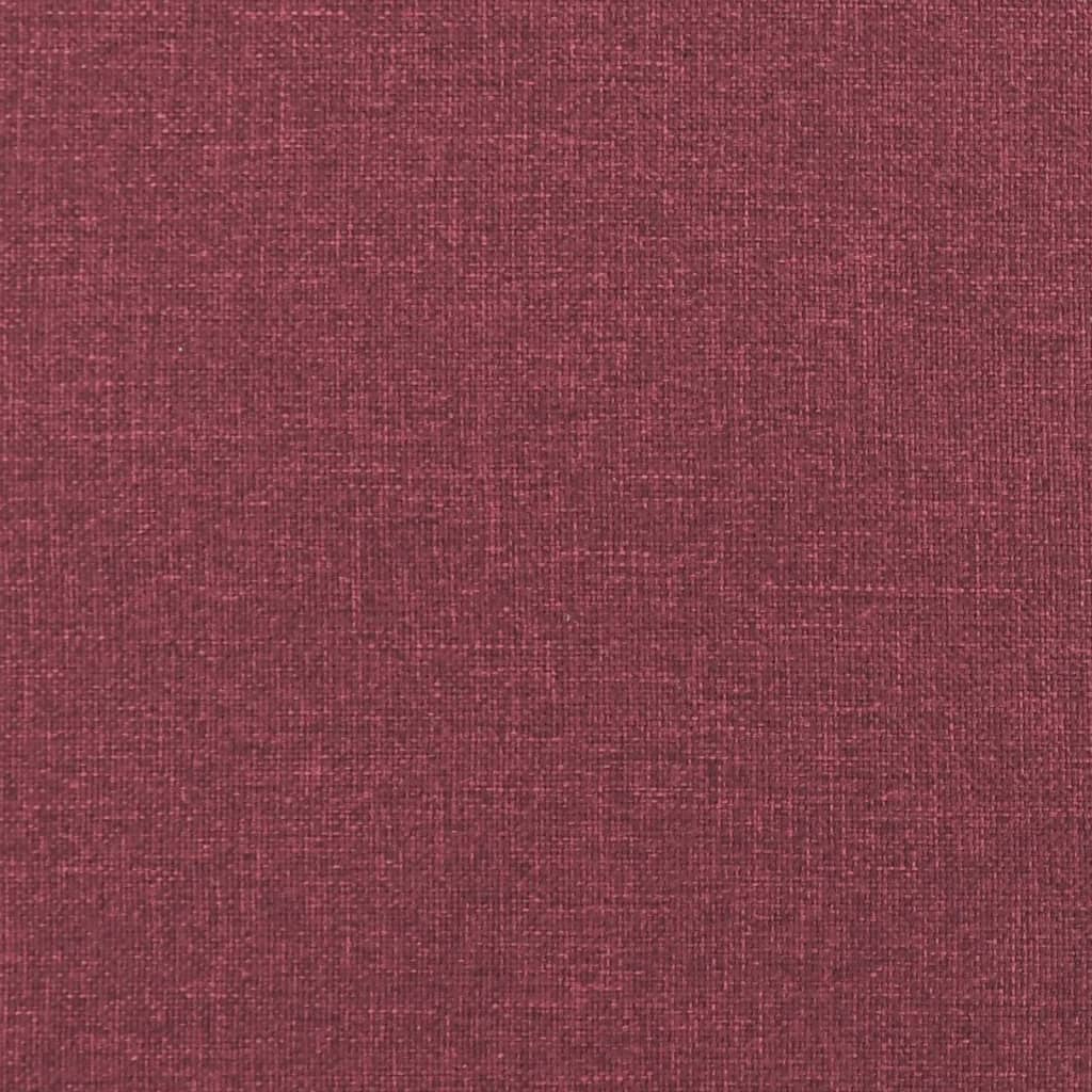 Banco com encosto 120x62x75,5 cm tecido vermelho tinto