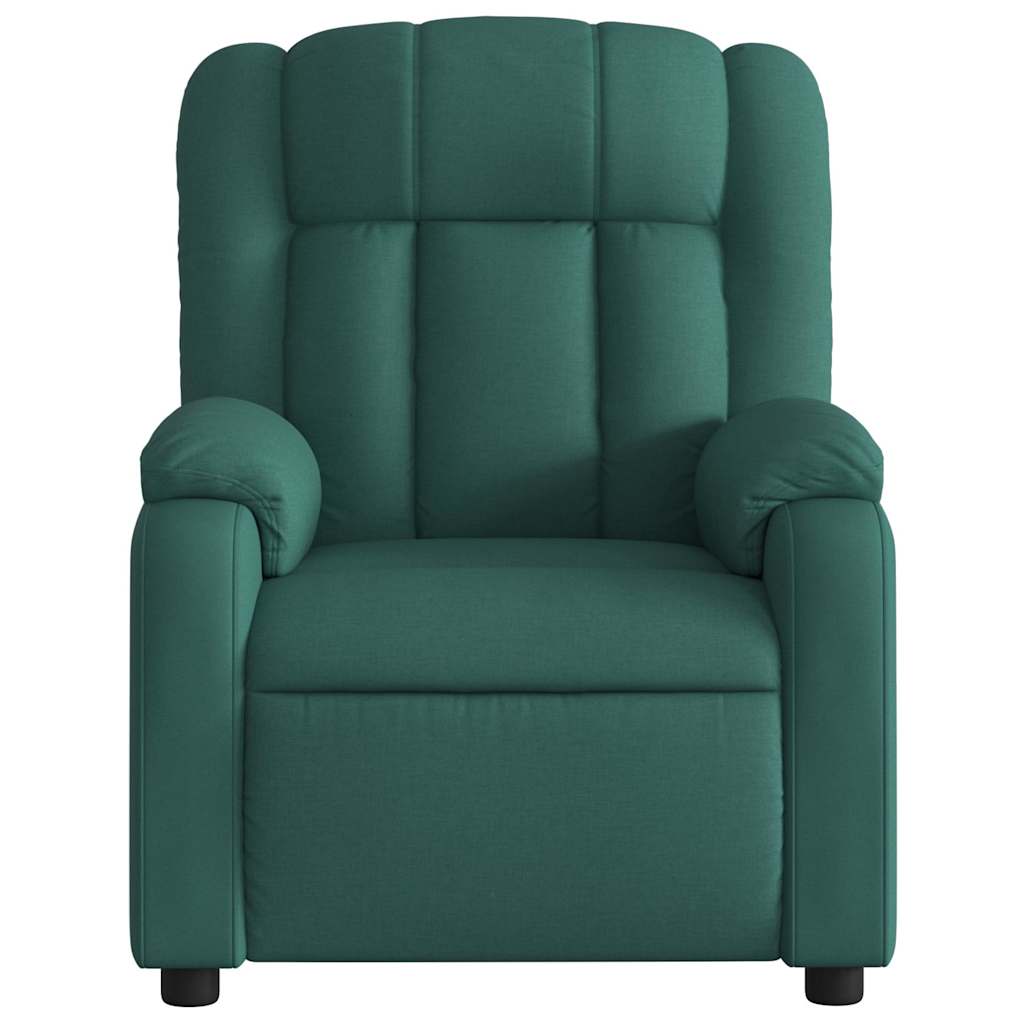 Poltrona reclinável tecido verde-escuro