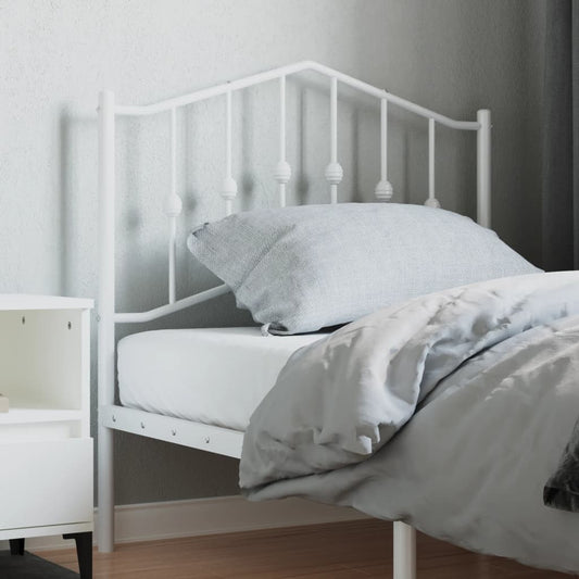 Cabeceira de cama 90 cm metal branco