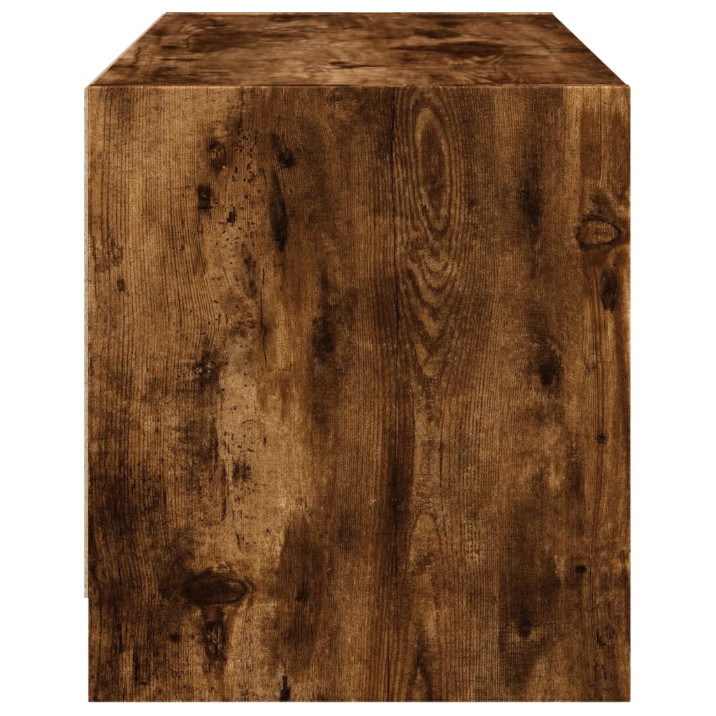 Móvel de TV c/ portas de vidro carvalho fumado