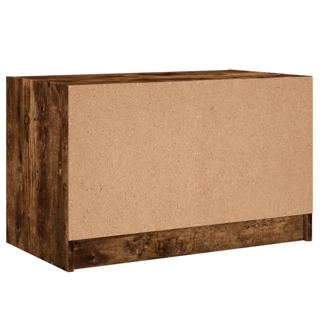 Móvel de TV c/ portas de vidro carvalho fumado