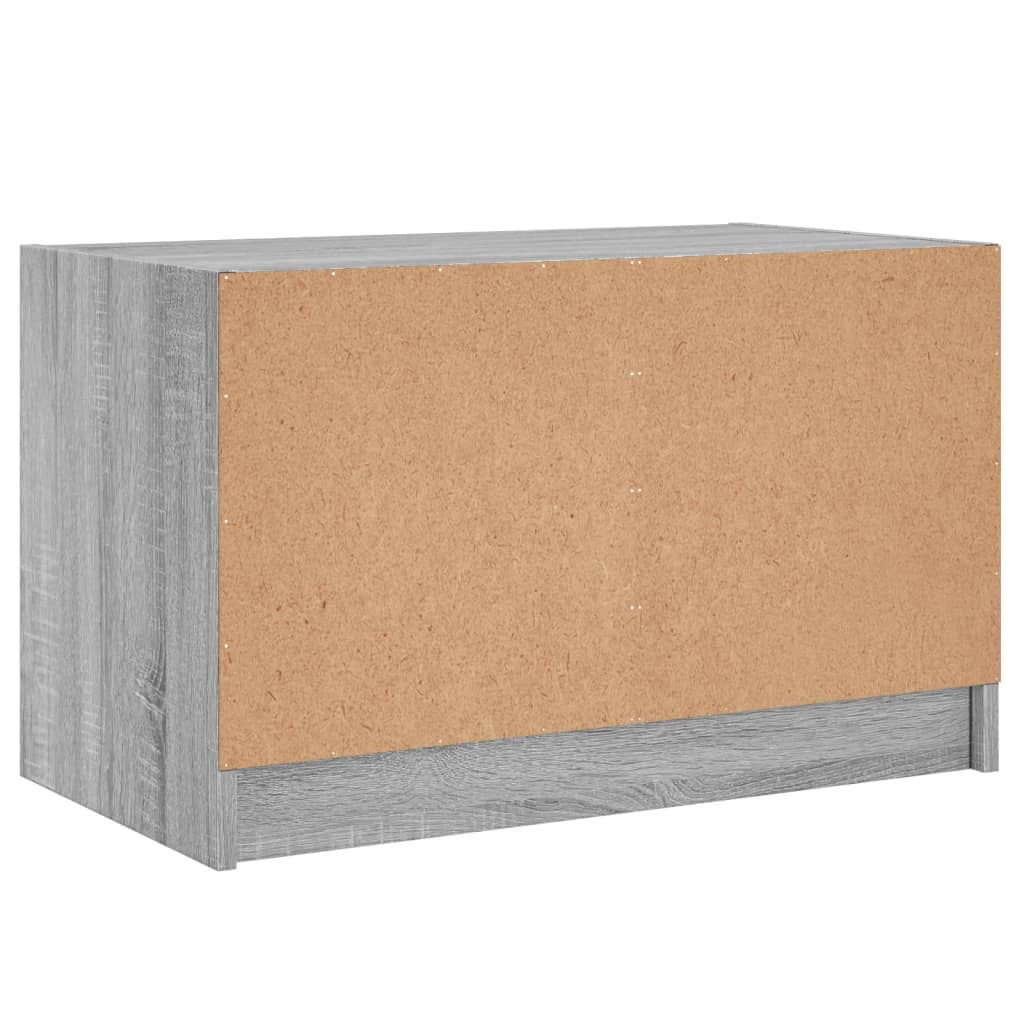 Móvel de TV c/ portas de vidro cinza sonoma