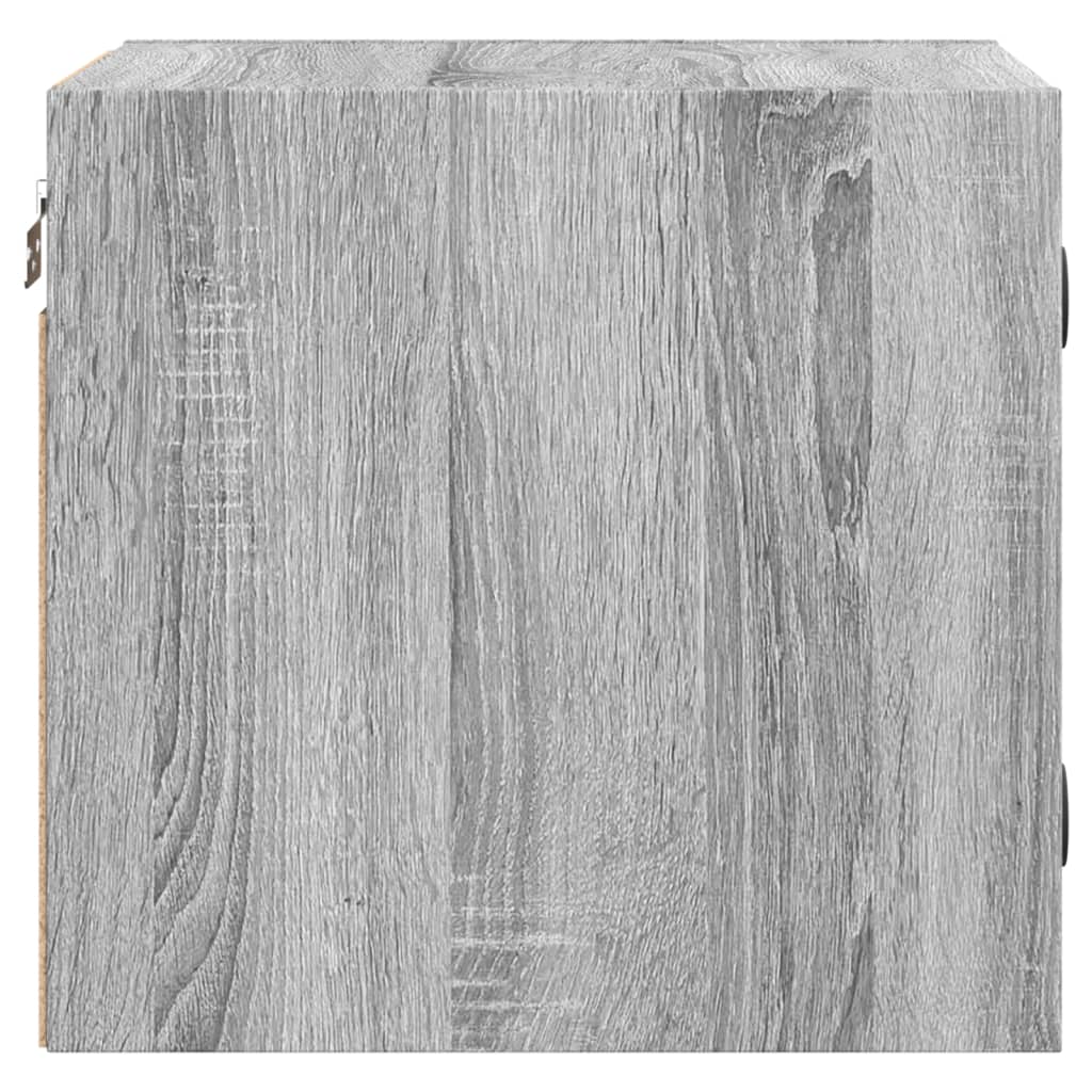 Mesa cabeceira c/ portas vidro 2 pcs 35x37x35cm cinzento sonoma