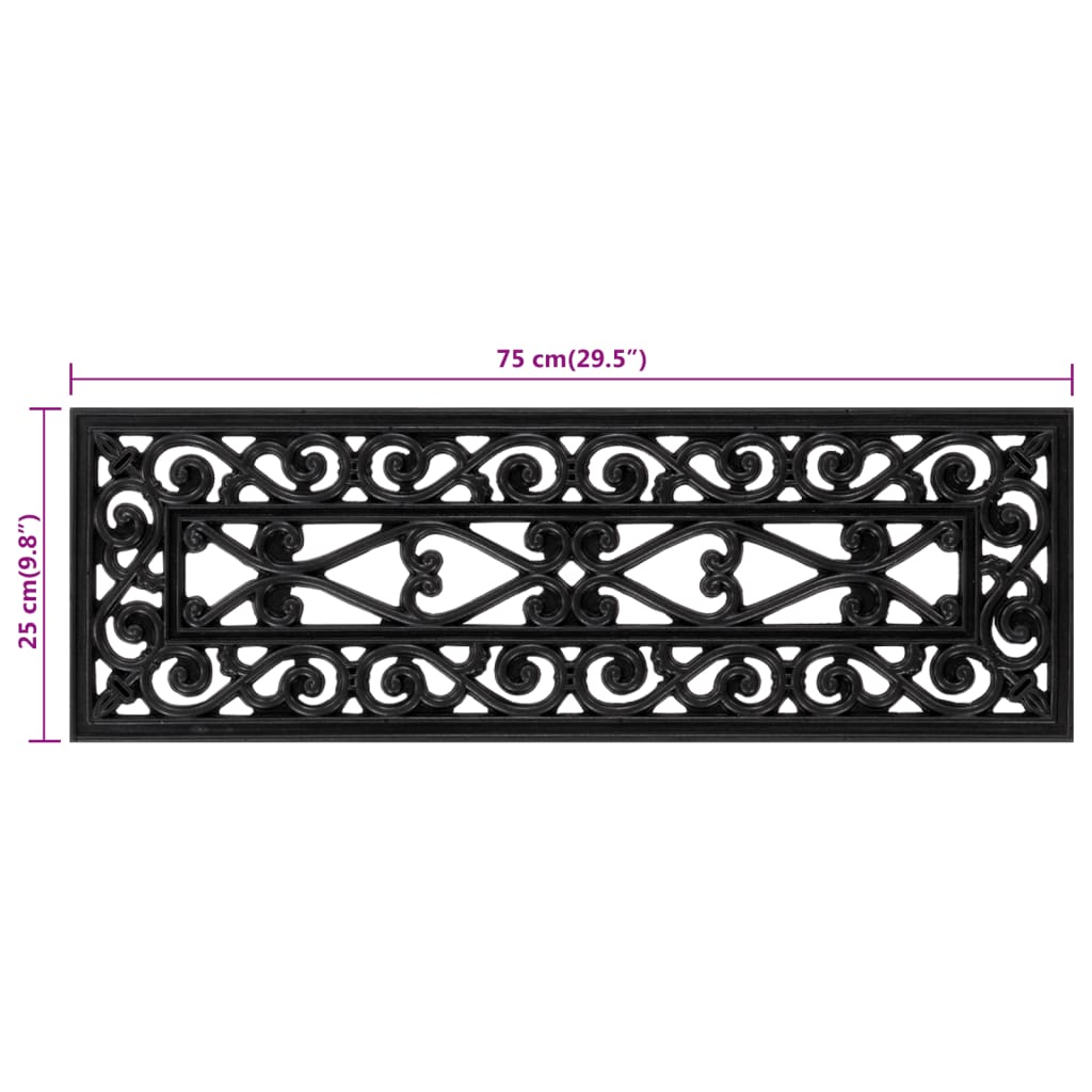 Tapetes para degraus de escada 10 pcs 25x75 cm borracha