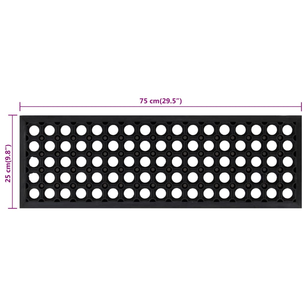Tapetes para degraus de escada 10 pcs 25x75 cm borracha