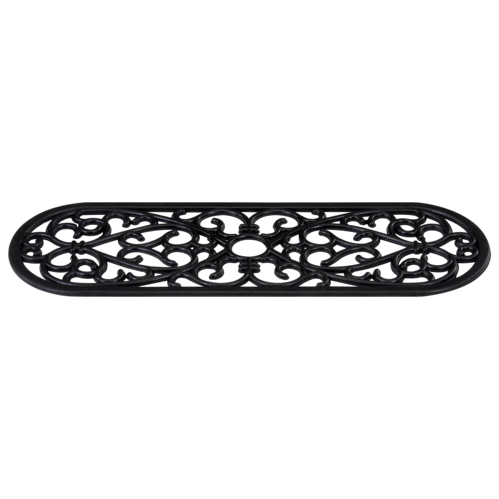 Tapetes de escada 5 pcs 25x75 cm borracha