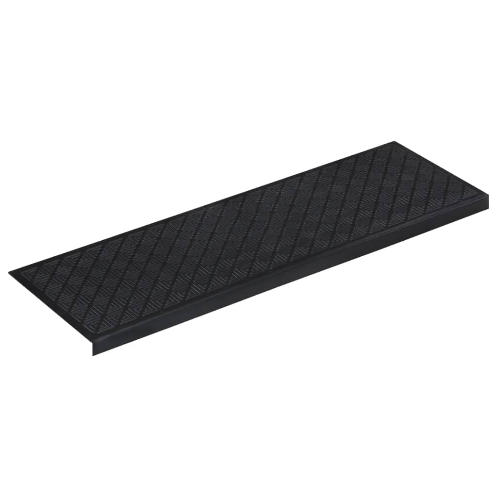 Tapetes para degraus de escada 10 pcs 25x75 cm borracha