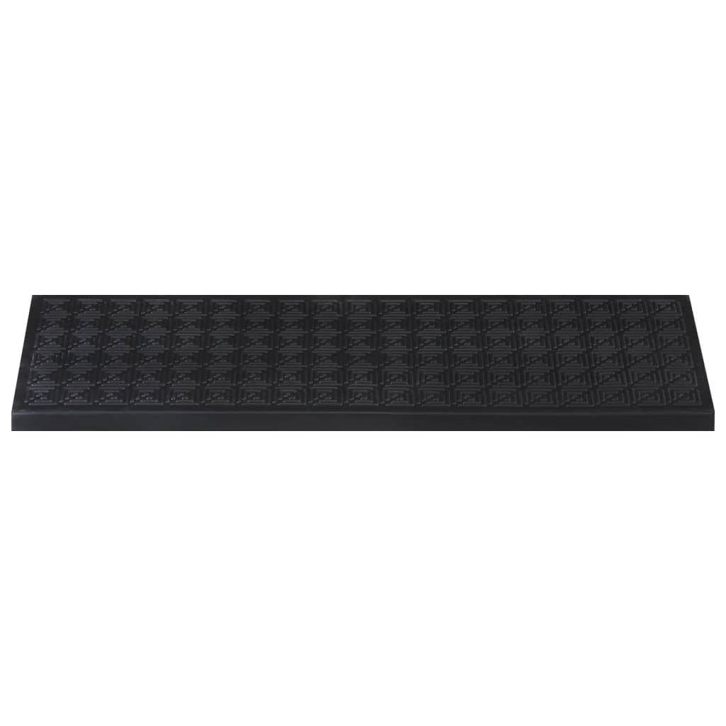 Tapetes para degraus de escada 10 pcs 25x75 cm borracha